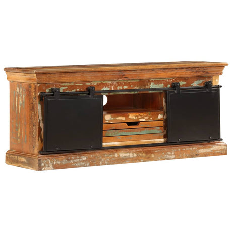 Tv Cabinet 110X30X45 Cm Solid Reclaimed Wood