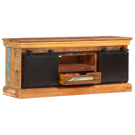 Tv Cabinet 110X30X45 Cm Solid Reclaimed Wood