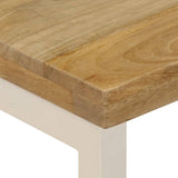 Coffee Table 100X50X35 Cm Solid Mango Wood And Steel