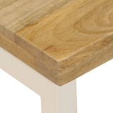 Coffee Table 100X50X35 Cm Solid Mango Wood And Steel