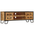 Tv Cabinet With Drawers 120X30X40 Cm Solid Mango Wood