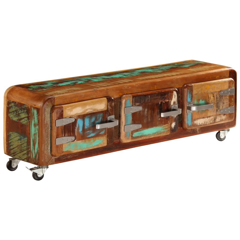 Tv Cabinet 120X30X37 Cm Solid Reclaimed Wood
