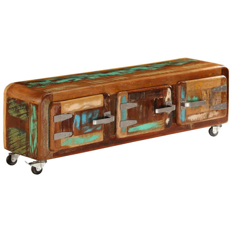 Tv Cabinet 120X30X37 Cm Solid Reclaimed Wood
