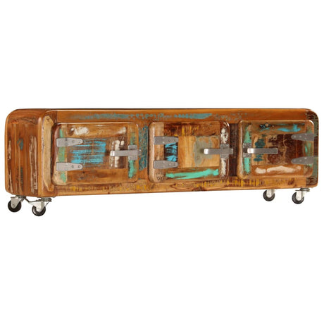 Tv Cabinet 120X30X37 Cm Solid Reclaimed Wood