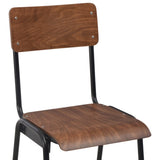 Bar Chairs 2 Pcs Solid Plywood Steel