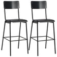 Bar Chairs 2 Pcs Solid Plywood Steel