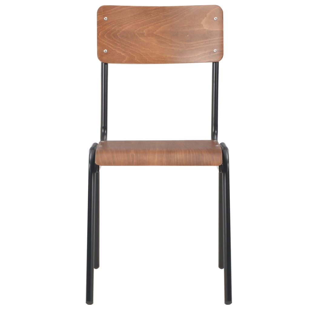 Dining Chairs 4 Pcs Solid Plywood Steel