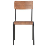 Dining Chairs 4 Pcs Solid Plywood Steel