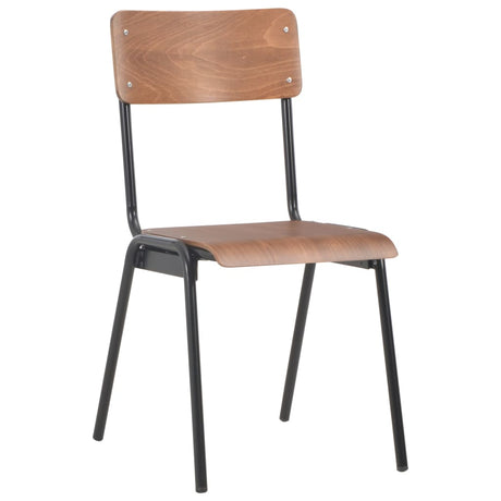 Dining Chairs 4 Pcs Solid Plywood Steel