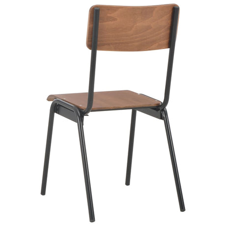 Dining Chairs 4 Pcs Solid Plywood Steel