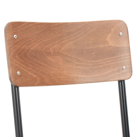 Dining Chairs 4 Pcs Solid Plywood Steel