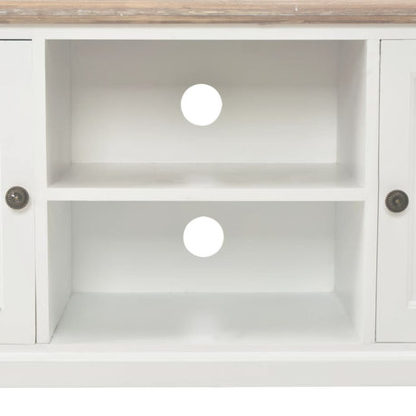 Tv Cabinet White 120X30X40 Cm Wood