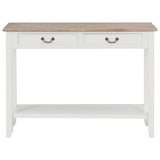 Console Table White 110X35X80 Cm Wood