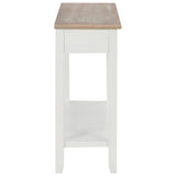 Console Table White 110X35X80 Cm Wood
