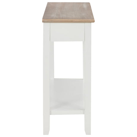 Console Table White 110X35X80 Cm Wood