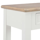 Console Table White 110X35X80 Cm Wood