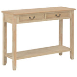Console Table White 110X35X80 Cm Wood