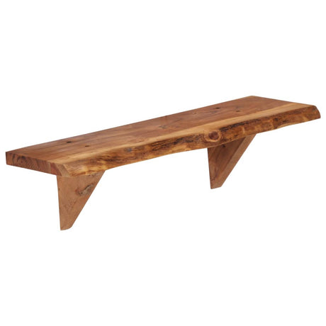 Wall Shelves 2 Pcs Solid Acacia Wood