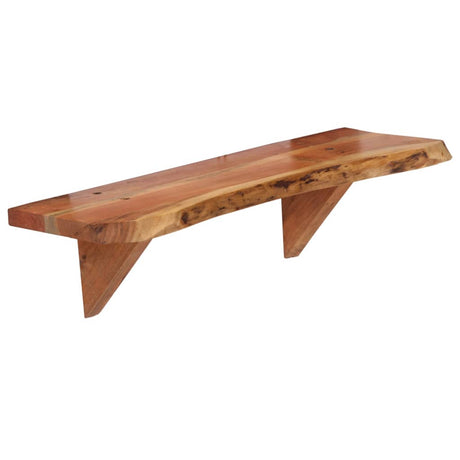 Wall Shelves 2 Pcs Solid Acacia Wood