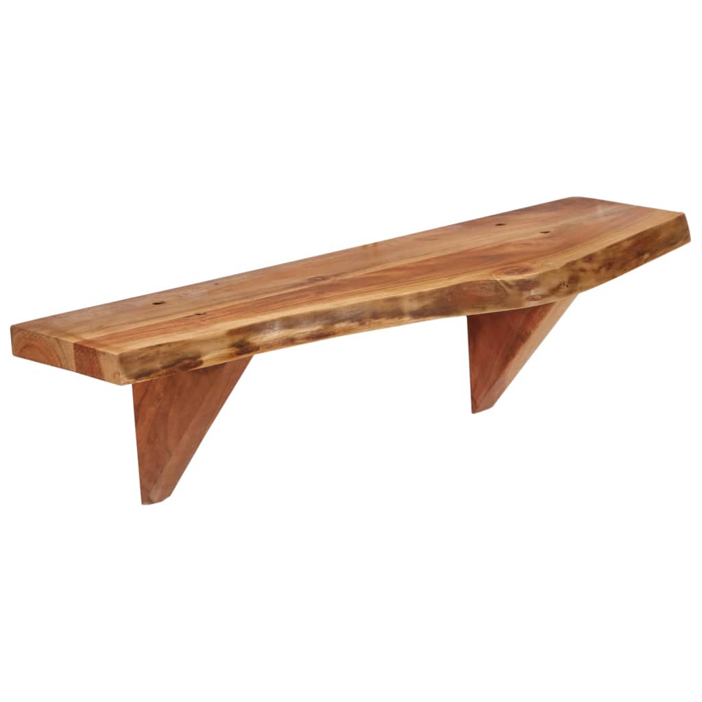 Wall Shelves 2 Pcs Solid Acacia Wood