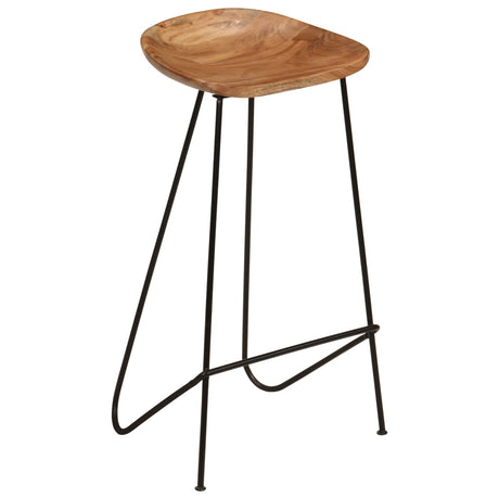 Bar Stools 2 Pcs Solid Acacia Wood