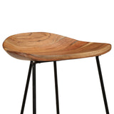 Bar Stools 2 Pcs Solid Acacia Wood