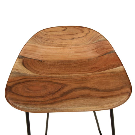Bar Stools 2 Pcs Solid Acacia Wood