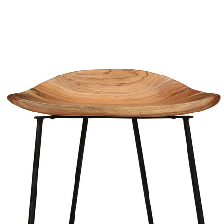 Bar Stools 2 Pcs Solid Acacia Wood