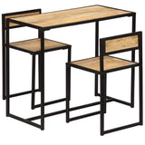 3 Piece Dining Set Solid Mango Wood