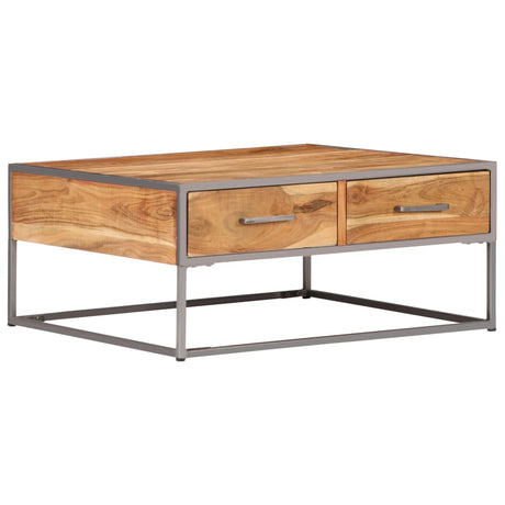 Coffee Table 75X75X35 Cm Solid Acacia Wood
