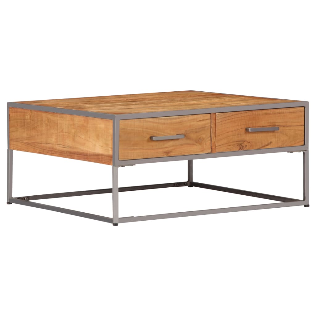 Coffee Table 75X75X35 Cm Solid Acacia Wood