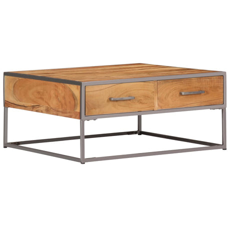 Coffee Table 75X75X35 Cm Solid Acacia Wood