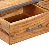 Coffee Table 75X75X35 Cm Solid Acacia Wood
