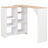 Bar Table With Moveable Shelf 138X39X110 Cm