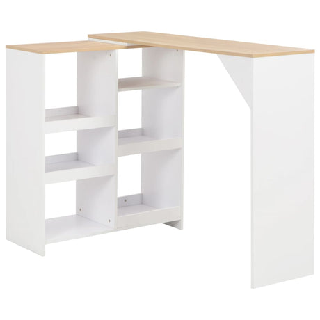 Bar Table With Moveable Shelf 138X39X110 Cm