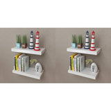 Floating Wall Display Shelves Book/Dvd Storage Mdf 2 Pcs