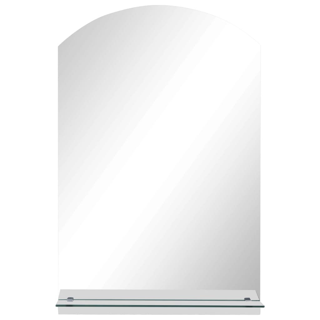 Wall Mirror With Shelf Tempered Glass