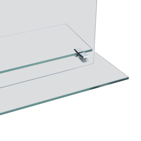 Wall Mirror With Shelf Tempered Glass