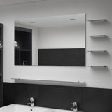 Wall Mirror With Shelf 50X60 Cm Tempered Glass