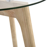 Side Table Set 2 Pcs Tempered Glass
