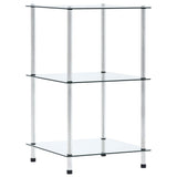 4-Tier Shelf 40X40X Tempered Glass