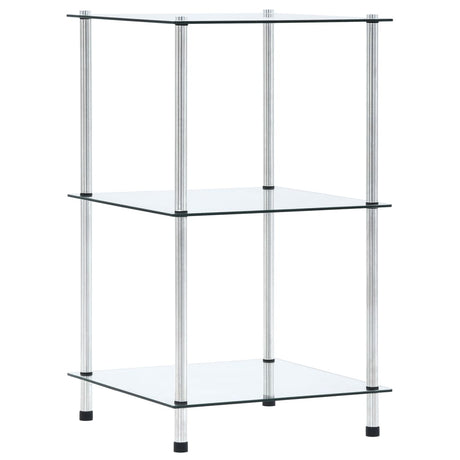 4-Tier Shelf 40X40X Tempered Glass