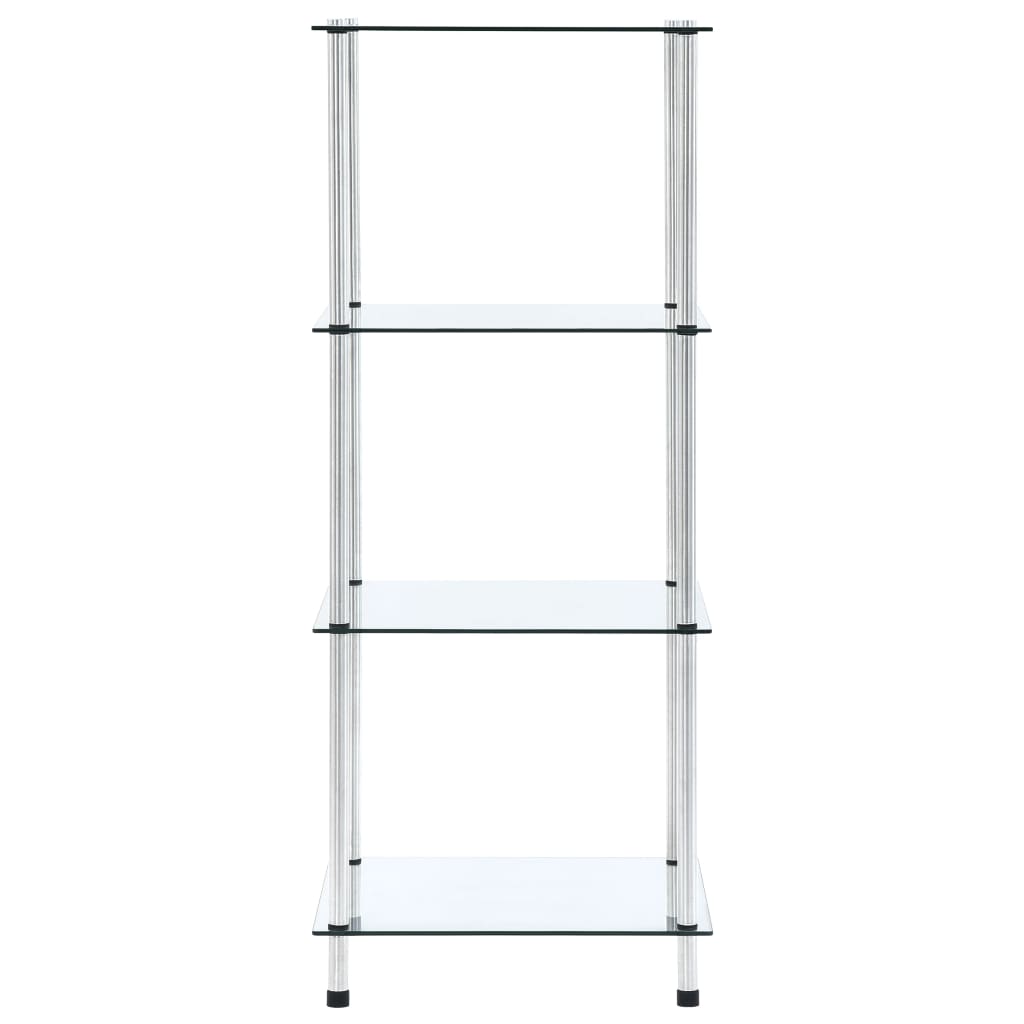 4-Tier Shelf 40X40X Tempered Glass