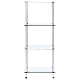 4-Tier Shelf 40X40X Tempered Glass