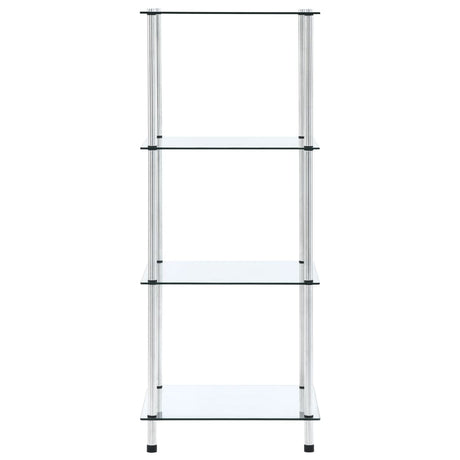 4-Tier Shelf 40X40X Tempered Glass