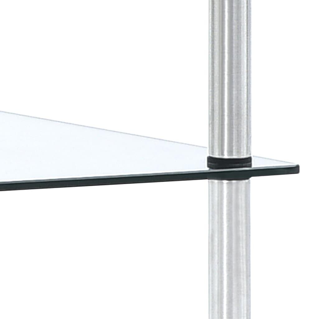 4-Tier Shelf 40X40X Tempered Glass