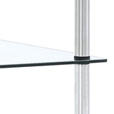 4-Tier Shelf 40X40X Tempered Glass