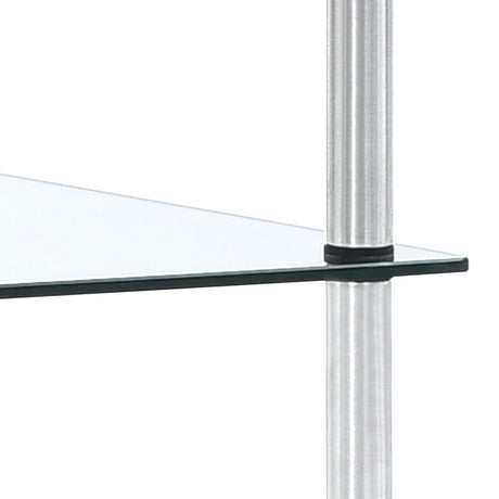 4-Tier Shelf 40X40X Tempered Glass