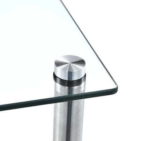 4-Tier Shelf 40X40X Tempered Glass