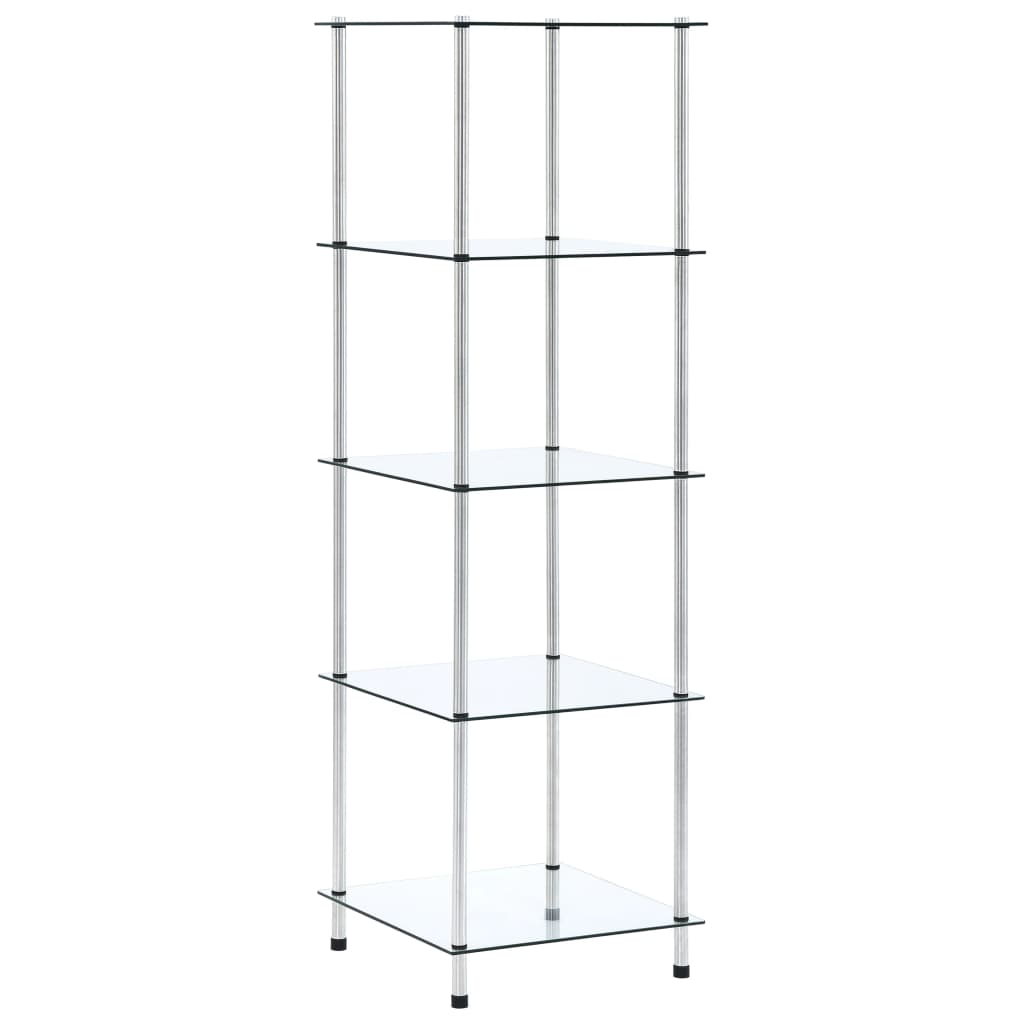4-Tier Shelf 40X40X Tempered Glass